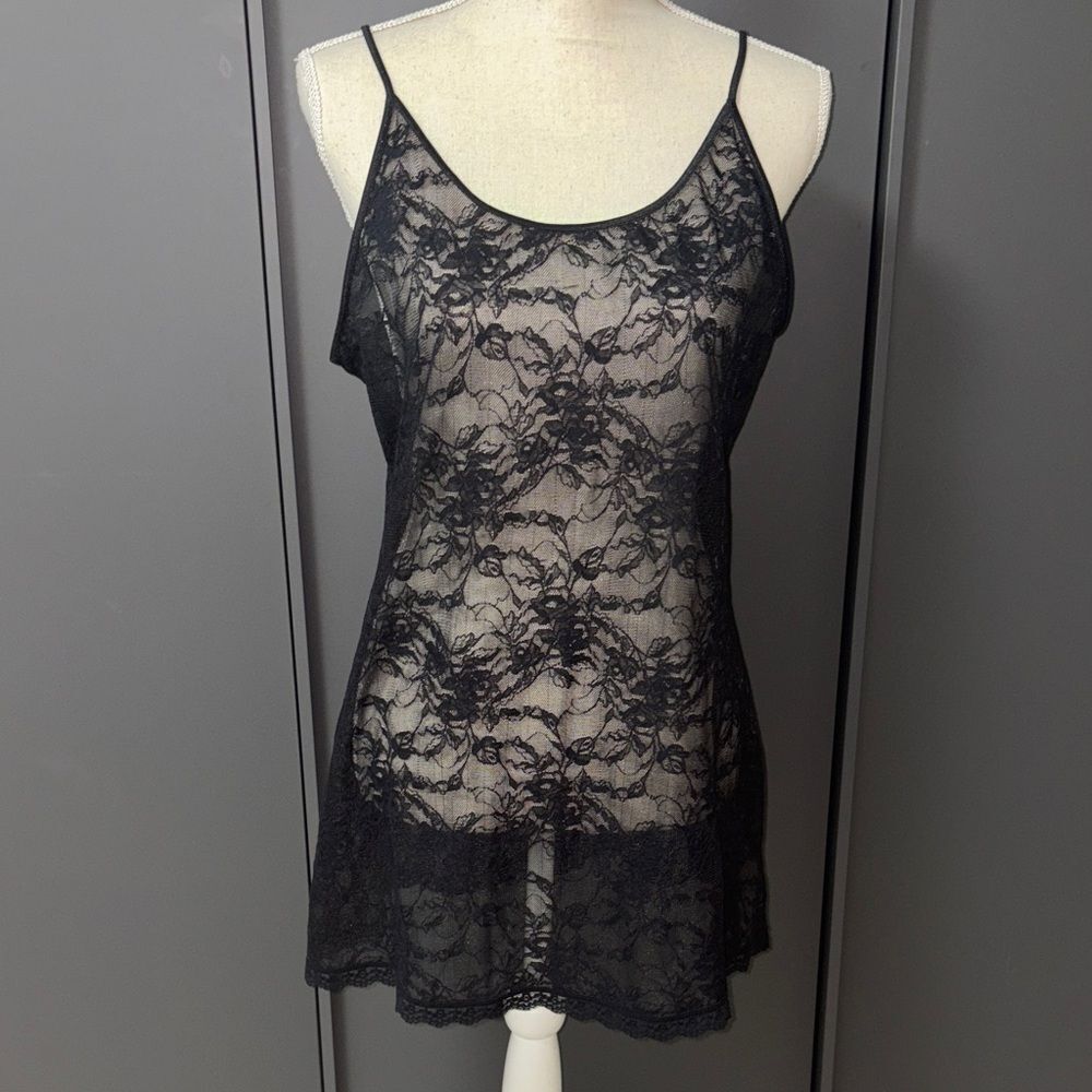 Victoria’s Secret Black Lace Chemise